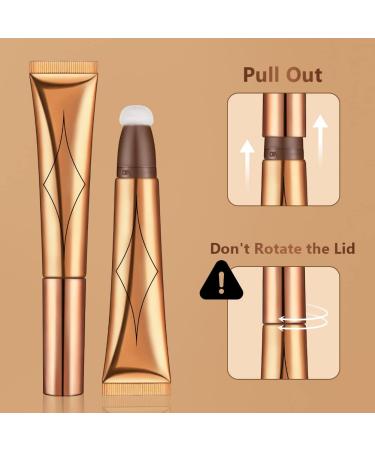 AOOWU Contour Beauty Wand - Liquid Highlighter & Matte Blush with Cushion Applicator - Buy Online on GoSupps.com
