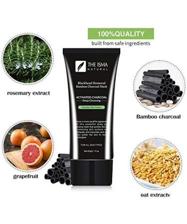  THE ISMA Charcoal masks purifying blackhead cleanser blackhead extractor blackhead removal 60g - Buy Online on GoSupps.com