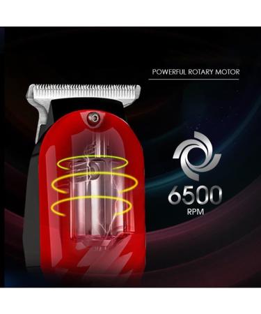 Pro Hair Clipper Professional Rechargeable Detail Hair Trimmer with T-Wide Blade Men Electric Clipper(Color:Red) - Buy Online on GoSupps.com