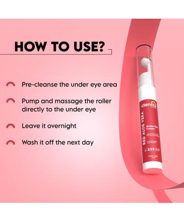 Clensta Aloe Vera Under Eye Cream Roll On - Hydrating Eye Cream with Niacinamide for Puffiness Dark Circles & Wrinkles | 0.51 Fl Oz (15ml) - International Shipping Available - Buy Online on GoSupps.com