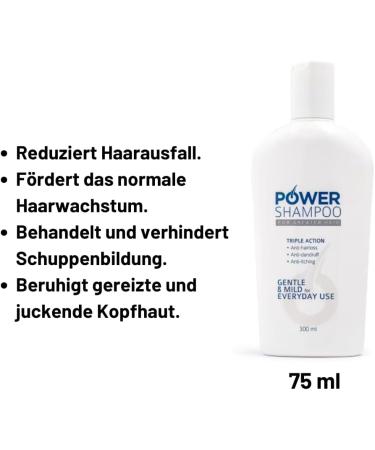 Power Hair Shampoo Triple Action 300 ml Tripleacting shampoo that reduces hair loss and prevents dandruff - Buy Online on GoSupps.com