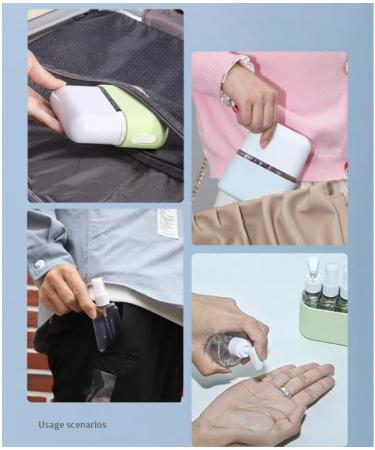 Mini Shampoo Dispenser Set - Portable 3-in-1 Travel Bottles for Toiletries - Gray - Ideal for Travel & Organizing - Buy Online on GoSupps.com
