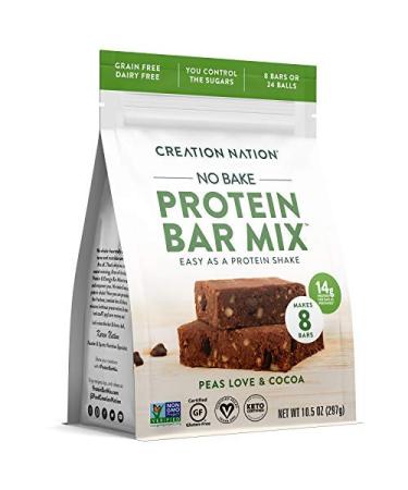 PROTEIN BAR MIX ~ No-bake & Easy as a Protein Shake! Makes 8 Bars or 24 Protein Balls, 14g Protein/ Bar. KETO VEGAN PROTEIN BALLS BARS & BITES. Gluten Free, Grain Free. "Peas Love & Cocoa" Vegan (Peas Love & Chocolate)