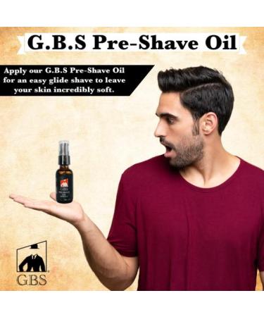 G.B.S Sandalwood Pre-Shave Oil - 1 Oz | Protects Against Irritation and Razor Burn | Ideal for Sensitive Skin | Shaving Oil for Men - Buy Online on GoSupps.com