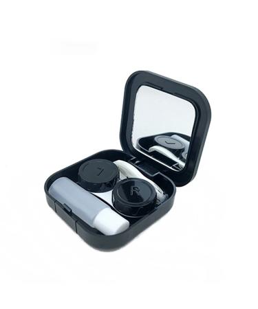 Actopus Portable Cute Travel Contact Lens Case Eye Care Kit Holder Black