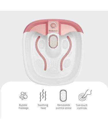Brookstone Hydro Bubble Foot Spa: Invigorating Massage, Toe-Touch Controls, Heat Maintenance & Pumice Stone - At-Home Spa Experience - Buy Online on GoSupps.com