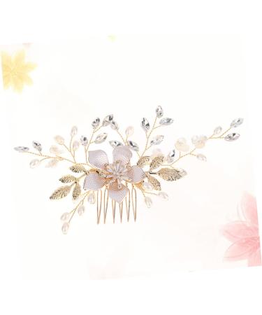Beatifufu 1 PC Rhinestone Hair Comb Rhinestone Hair Clip Pearl Hair Barrettes Bridal Headpiece Pearl Hair Pin Hair Comb for Bride Tiara for Bride Wedding Pearl Hair Clip Rhinestone Barrettes - Buy Online on GoSupps.com