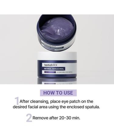 Heimish RX Retinol Bakuchiol Lot de 60 patchs pour les yeux avec r tinol et bakuchiol - Buy Online on GoSupps.com