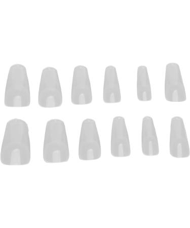 False Nails Tips Multi Size Full Cover Ultra Thin Clear Nail Tips Semi Frosted for Home DIY (12#) - Buy Online on GoSupps.com