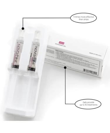 Novashine Teeth Whitening Gel Syringe Refill Pack 2X 5ml Syringes No Sensitivity Use with Novashine LED Light 1 - Buy Online on GoSupps.com