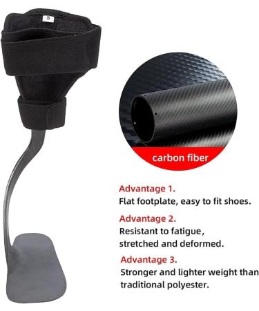 Carbon Fiber Foot Drop Bracket | Ankle Orthosis Splint Support for Stroke & Hemiplegia | Gait Assist - Left Color - Buy Online on GoSupps.com