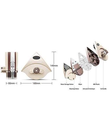 Grey Double-Sided Wipe Sided Magnetic Glass Wiper Cleaner Adjustable Glazed Windows Thickness Window Cleaner - Buy Online on GoSupps.com