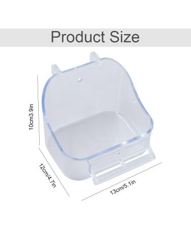 Parrot Bath Box Bird Cage - 1 Piece Parakeet Caged Accessory Supplies Bathing Tub Bath for Most Birdcage Pet Parrot Budgie Parakeet Lovebird Cockatiel Cage Water Shower Transparent - Buy Online on GoSupps.com