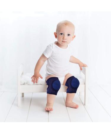 Buy Toddler Pads Baby Elbow Protectors Non-Slip Crawling Sleeves for Babies | Comfortable Navy Blue 1 Pair - Buy Online on GoSupps.com