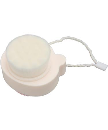 Facial Scrubber Facial Cleansing Brush Super Soft Fiber Bristles Silicone Double Sided for Pore Deep Cleaning Daily (White Handle with Pink Silicone) - Buy Online on GoSupps.com