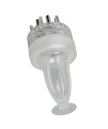 Ball Root Comb Applicator Scalp Applicator Comb 3ml Accurate Dosing Medicine Transparent for Hair Care (Transparent White)