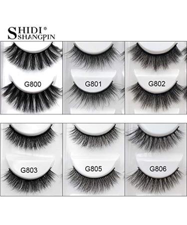 Buy 5 Pairs Long 3D False Eyelashes Natural Look - G806 Black Eyelash Extensions for Glamorous Makeup | International Shipping Available - Buy Online on GoSupps.com