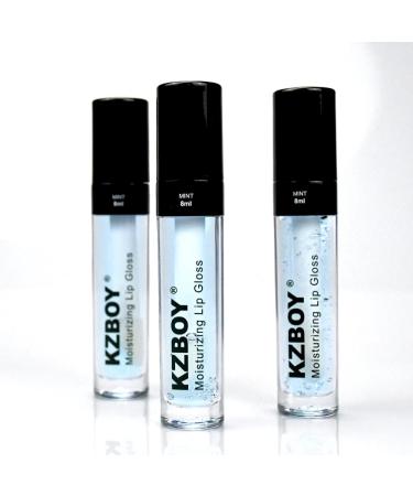 KZBOY Lip Gloss Lip Oil Mint Scented 8ml Moisturizing Lip Gloss for Dry Lips High Shine Smooth Finish Clear Blue Shade(Mint) - Buy Online on GoSupps.com