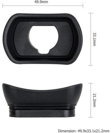 Kiwifotos Long Soft Viewfinder Eyecup for Fuji X-T5 X-T4 X-T3 X-H1 X-H2 - Replacement EC-XT L EC-GFX Eyepiece - Buy Online on GoSupps.com
