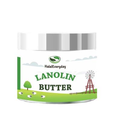 HalalEveryDay Lanolin Anhydrous 8 oz Jar Ultra Refined Wax/Butter Moisturizing Balm Haircare Skincare Massaging From New Zealand Marino Sheep Wool