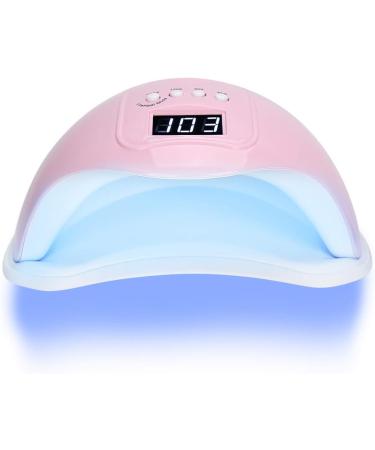 48W UV LED Nail Lamp for Gel Nails Polish | Professional Salon Curing Light with 4 Timer Settings and Sensor | Pink - Buy Online on GoSupps.com