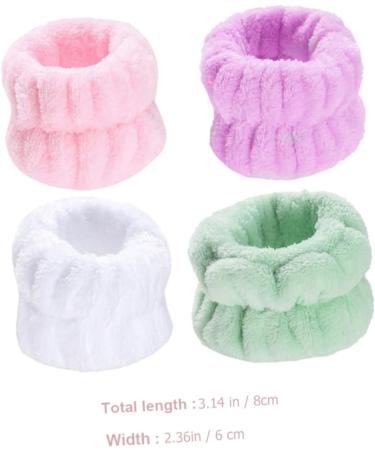 Healeved 4 Pairs Wristband Bow Washing Headband Wrist Washband Shower Hair Band Makeup Sweatband Washing Hair Band Wrist Bands Beauty Headband Supple Wrist Strap Miss Plush Jewelry Soft - Buy Online on GoSupps.com