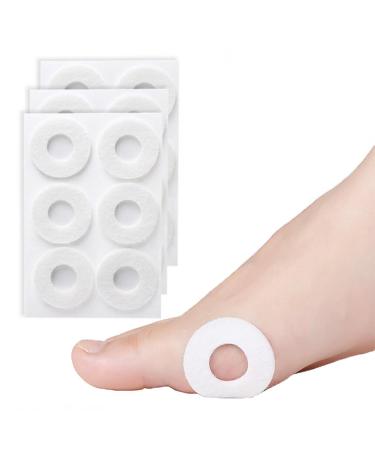 3 Sheets Round Adhesive Soft Callus Cushions Callus Pads Felt Callus Pads Cushions Corn Pads Foot Care Cushions Protector Pads for Pain Relief & Foot Care