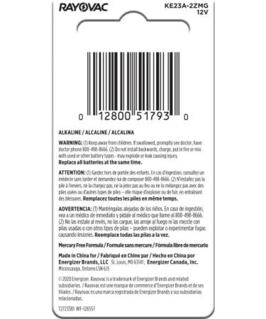 Buy Rayovac 23A Alkaline Batteries - 12V Keyless Battery Pack (2 Count) for International Shipping - Buy Online on GoSupps.com
