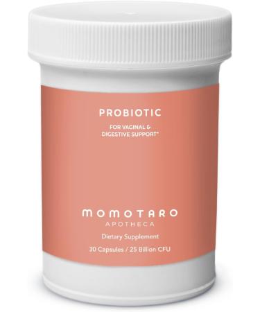 MOMOTARO APOTHECA Organic Probiotics for Women Vaginal & Digestive Supplement 25 Billion CFU - Prebiotics & Lactobacillus Blend Supplements - Feminine Healthy Vaginal Odor & Flora - 30 Capsules