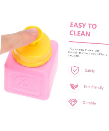 FRCOLOR 1pc squeeze bottle nail polish remover dispenser nail polish remover pump makeup remover bottle shampoo remover nail polish remover bottle filling supplies plastic abs 10x5.3cm Pink - Buy Online on GoSupps.com