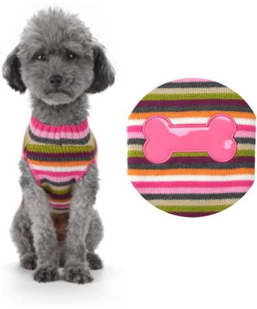 ABRRLO Pink Dog Sweater - Warm Cozy Sweater for Small & Medium Dogs (L Size) - Perfect for Puppies - Buy Online on GoSupps.com