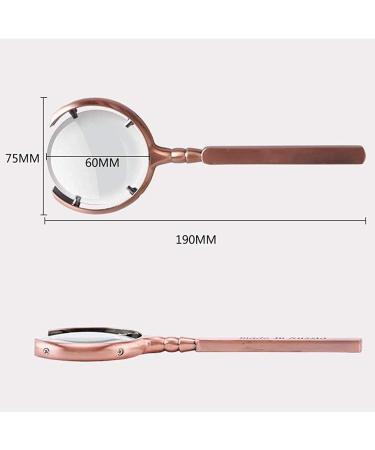 Spacmirrors Magnifying Glass 10 Times Non-Lighted Optical Lens HD Stainless Steel Handheld Magnifying Glass Magnifier - Buy Online on GoSupps.com