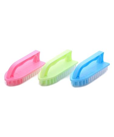 Home Shoes Brushes Multifunction Plastic Scrubbing Brush Stiff Bristle Handle Cleaning Clothes Shoes Pan Tool for Kitchen Convenience Cleaner Bathroom Tool Brush Onecolor