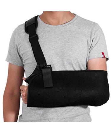 rosenice Arm Sling - Shoulder Immobilizer Medical Support Strap for Broken Fractured Arm Elbow Wrist, Adjustable Shoulder Rotator Cuff Support Brace, Left and Right Arm