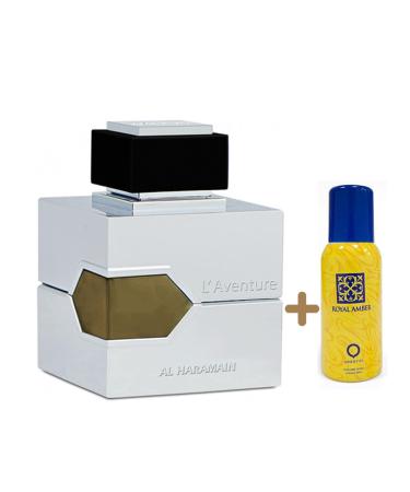 Al Haramain L'Aventure Intense - Cologne for Men - Long Lasting Perfume for Men - Arabian Perfume - Men's Cologne - Woody Amber Perfume - 3.3 oz