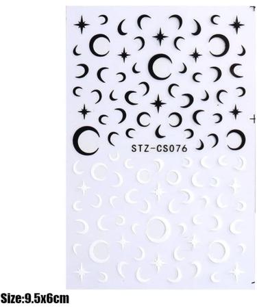Beauty Nail Art Decoration Manicure Fashion Trend Fire Flame Star Moon 3D Nail stickers Self-Adhesive Decals(STZ-CS076) - Buy Online on GoSupps.com