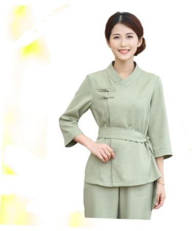 FOMIYES 1 Set Spa Robe Hairdressing Tunic Spa Gown Salon Smock Salon Uniforms Women Barber Shop Apron Spa Work Uniforms for Women Hair Salon Cape Spa Kit Spa Cloth Kimono Hair Dye L Green - Buy Online on GoSupps.com