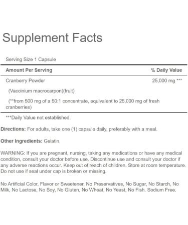 Puritan's Pride Cranberry Capsules 120 Count (Pack of 2) - Daily Antioxidant Support - Buy Online on GoSupps.com