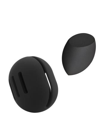 Fnyes Make-up sponge holder with make-up sponge-silicone beauty make-up sponge etui and dry & wet foundation sponge for the trip (MS Black) - Buy Online on GoSupps.com