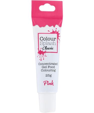 COLOUR SPLASH Pink Food Colouring Gel Tube 25g - Highly Concentrated Edible Ingredients for Vibrant Cakes - Easy Squeezy Tube for Eye-Catching Creations - Buy Online on GoSupps.com