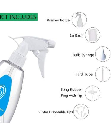 Ear Wax Washing Kit Remover Irrigation Tool Set Capacity Children Adults Kid Portable Rinse Tool Wash Washer Ear Cleaning - Buy Online on GoSupps.com