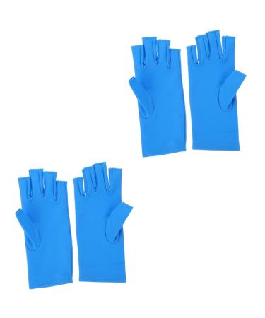 Healeved 2 Pairs Nail Gloves Sleeve Child Manicure Elastic Spandex