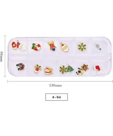 1 Case Nail Art Metal Snowflake Charm Cute Santa Claus Rhinestone 3D Jewelry Diamond Nail Art Christmas Decorations Alloy Nail Supplies Jewelry Xmas Nail Studs - Buy Online on GoSupps.com
