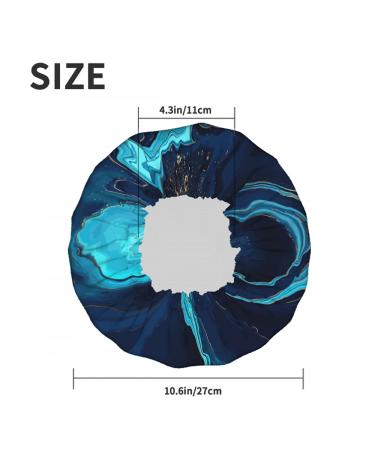 Moslion Mable Texture Shower Cap - Abstract Art Design with Golden Lines - Reusable Double Layer Hair Cover for Women - Soft and Stylish Shower Hat - All Hair Lengths - Fashionable Shower Hair Cap - Buy Online on GoSupps.com