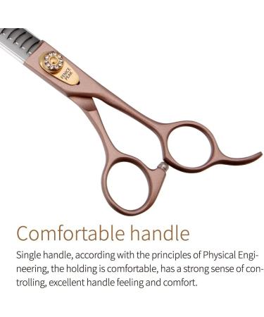 Fenice Peak 7 Professional Dog Grooming Scissors Set - Rose Gold 440C Stainless Steel - 4pcs Combo Set for Pet Grooming Services - Dogs and Cats - 7 - Buy Online on GoSupps.com