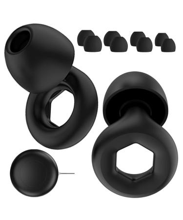 Ear Plugs for Sleeping Noise Cancelling Reusable Hearing Protection in Flexible Silicone 28dB Noise Reduction Ear Buds for Sleep Concerts Noise Sensitivity Work Study with 8 Ear Tips