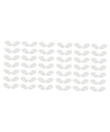 40 Pairs Glasses Nose Pads Glasses Nose Guards Silicone Eyeglass Nose Pads Glasses Nose Pad Cushion Clear Eyeglass Nose Pads Glasses Clip Plastic Core Transparent 1 1.4X0.8cm
