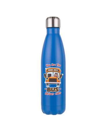 School Bus Driver Gift You are The Beary Best Bus Driver Ever Appreciation Gift 500 ML Double Walled Insulated Stainless Steel Cola Bottle. (Matt Dark Blue)