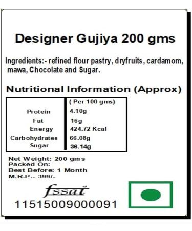 Ghasitaram Gifts Holi Hamper Designer Gujiya - 200 GMS - Buy Online on GoSupps.com