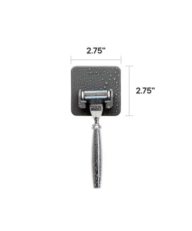 Tooletries Mason Razor Holder - Safe Silicone Toiletry Organizer | Shower & Bathroom Accessory with Silicone-Grip Technology - Charcoal - Buy Online on GoSupps.com